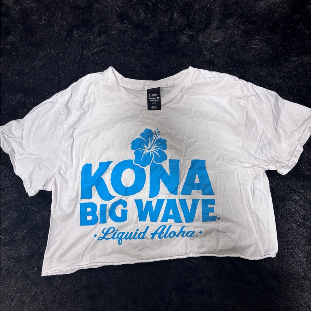 White and Blue Kona Big Wave T-Shirt